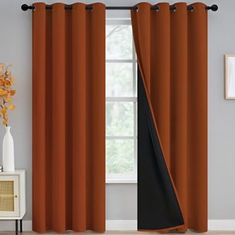 2 Panels Blackout Curtains Grommet Bedroom Living Room Thermal Insulated