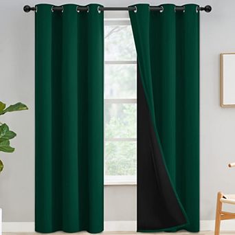 2 Panels Blackout Curtains Grommet Bedroom Living Room Thermal Insulated