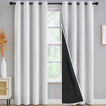 2 Panels Blackout Curtains Grommet Bedroom Living Room Thermal Insulated