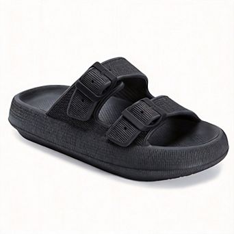 Sandals Double Buckle Adjustable Slides EVA Flat Unisex