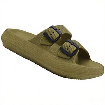 Sandals Double Buckle Adjustable Slides EVA Flat Unisex