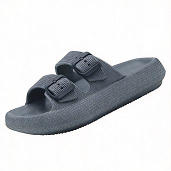 Sandals Double Buckle Adjustable Slides EVA Flat Unisex