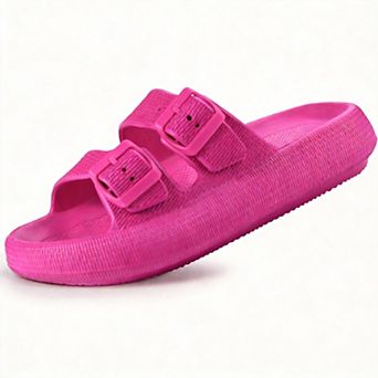 Sandals Double Buckle Adjustable Slides EVA Flat Unisex