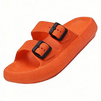 Sandals Double Buckle Adjustable Slides EVA Flat Unisex