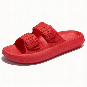 Sandals Double Buckle Adjustable Slides EVA Flat Unisex