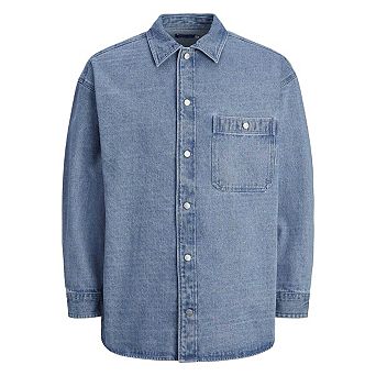 Jack And Jones Mens Denim Pocket Overshirt