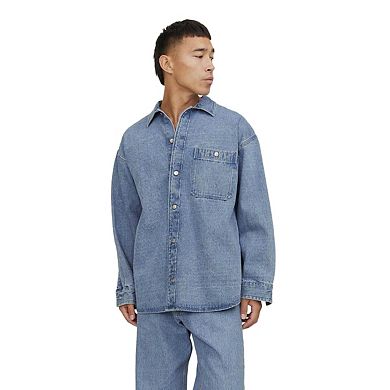 Jack And Jones Mens Denim Pocket Overshirt