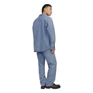 Jack And Jones Mens Denim Pocket Overshirt