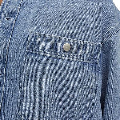 Jack And Jones Mens Denim Pocket Overshirt