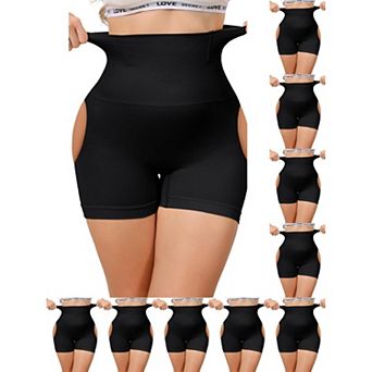 10 Packs Women's High Waisted Thigh Slimmer Tummy Control Under Dress Shorts Hip Lifting Body Shaper