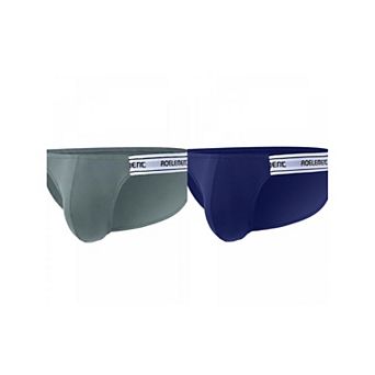 2 Packs Men's Low Rise Underwear Stretch Briefs Soft Breathable Pouch Boxer Underwear