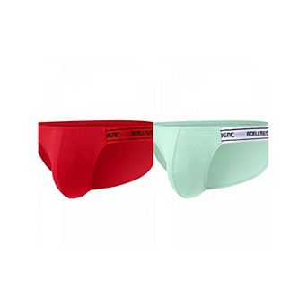 2 Packs Men's Low Rise Underwear Stretch Briefs Soft Breathable Pouch Boxer Underwear