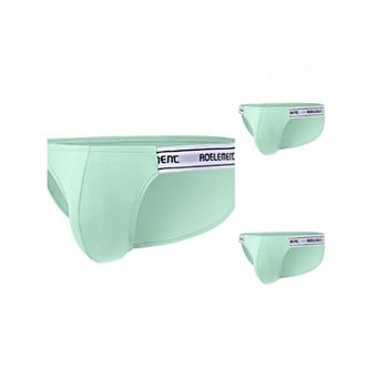 3 Packs Men's Low Rise Underwear Stretch Briefs Soft Breathable Pouch Boxer Underwear