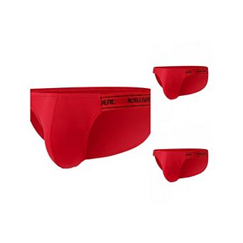 3 Packs Men's Low Rise Underwear Stretch Briefs Soft Breathable Pouch Boxer Underwear