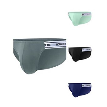 4 Packs Men's Low Rise Underwear Stretch Briefs Soft Breathable Pouch Boxer Underwear