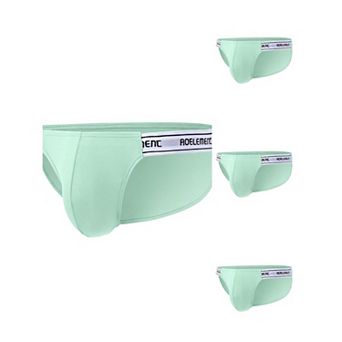 4 Packs Men's Low Rise Underwear Stretch Briefs Soft Breathable Pouch Boxer Underwear