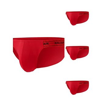 4 Packs Men's Low Rise Underwear Stretch Briefs Soft Breathable Pouch Boxer Underwear