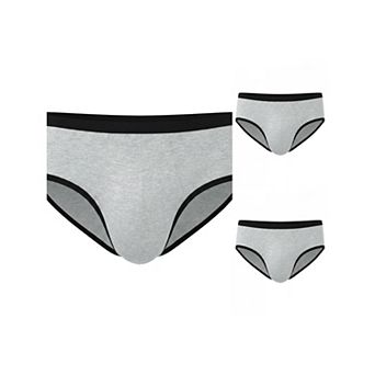 3 Packs Men's Elastic Waist Solid Color Stretch Breathable Lightweight Underwear Briefs
