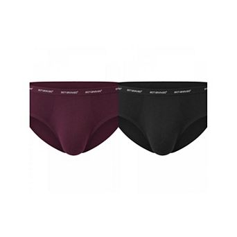 2 Packs Men's Triangle Underwear Mid Waist Breathable Soft Comfort Daily Briefs