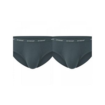 2 Packs Men's Triangle Underwear Mid Waist Breathable Soft Comfort Daily Briefs