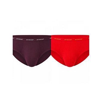 2 Packs Men's Triangle Underwear Mid Waist Breathable Soft Comfort Daily Briefs