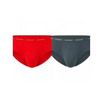 2 Packs Men's Triangle Underwear Mid Waist Breathable Soft Comfort Daily Briefs