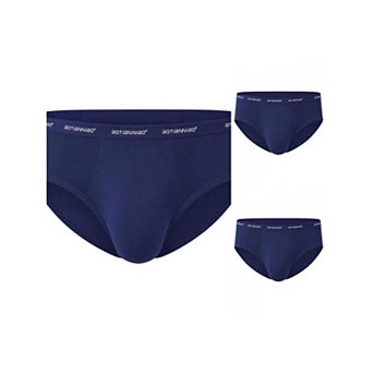 3 Packs Men's Triangle Underwear Mid Waist Breathable Soft Comfort Daily Briefs