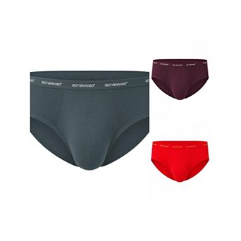 3 Packs Men's Triangle Underwear Mid Waist Breathable Soft Comfort Daily Briefs