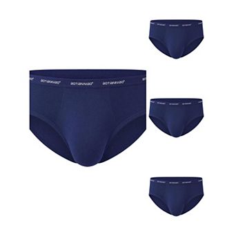 4 Packs Men's Triangle Underwear Mid Waist Breathable Soft Comfort Daily Briefs