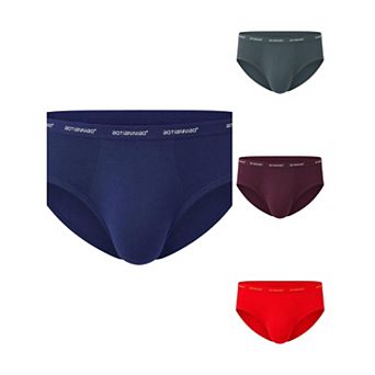 4 Packs Men's Triangle Underwear Mid Waist Breathable Soft Comfort Daily Briefs