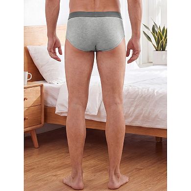 4 Packs Men's Solid Color Stretch Waistband Soft Comfortable Breathable Boxer Briefs