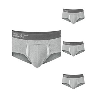 4 Packs Men's Solid Color Stretch Waistband Soft Comfortable Breathable Boxer Briefs