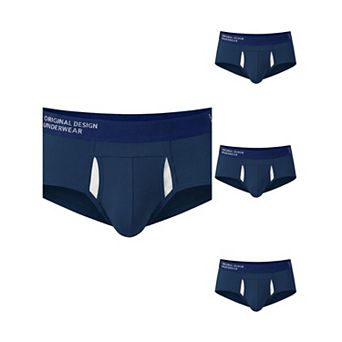 4 Packs Men's Solid Color Stretch Waistband Soft Comfortable Breathable Boxer Briefs