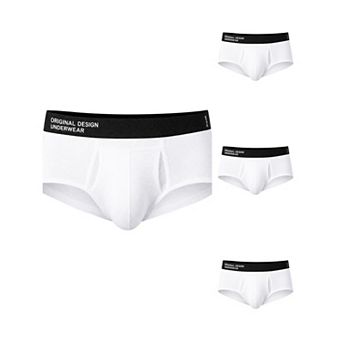 4 Packs Men's Solid Color Stretch Waistband Soft Comfortable Breathable Boxer Briefs