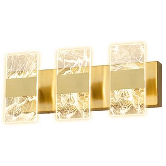 POWLIG 16.54" Dimmable LED Vanity Light,Modern 3-Light Bathroom Wall Light for Mirror Illumination