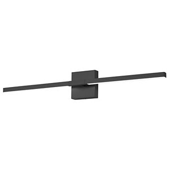 POWLIG 31.5-Inch Modern Black LED Wall Sconce - 24W 5-Color Temperature Dimmable
