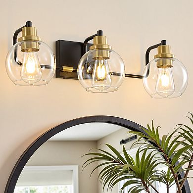 POWLIG Modern Vanity Light - 25" Bathroom and Bedroom Mirror Light with Clear Glass Shade