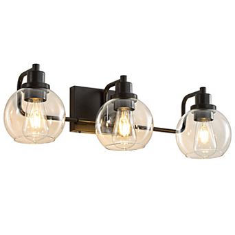 POWLIG Modern Vanity Light - 25" Bathroom and Bedroom Mirror Light with Clear Glass Shade