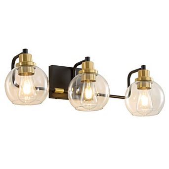 POWLIG Modern Vanity Light - 25" Bathroom and Bedroom Mirror Light with Clear Glass Shade