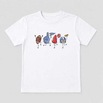 Football Stick Figures - Toddler Short Sleeve Graphic T-Shirt