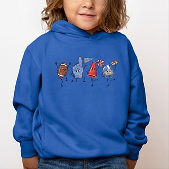 Football Stick Figures - Toddler Hoodie