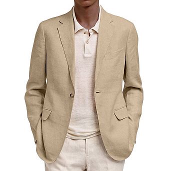 Mens Casual Blazer Slim Fit Black Jacket Lightweight Sport Coat for Business Formal Party
