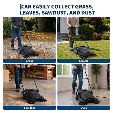 25.6 Inch Walk-Behind Push Sweeper