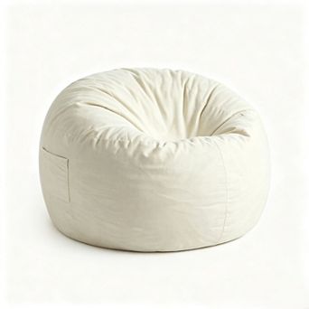 Flannel Memory Foam Bean Bag Couch with Removable Washable Cover for Adults Teens