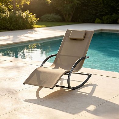 Patio Lounger with Soft Breathable Tesla Fabric