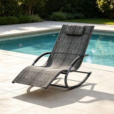 Patio Lounger with Soft Breathable Tesla Fabric