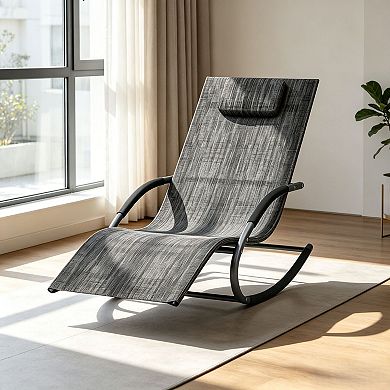 Patio Lounger with Soft Breathable Tesla Fabric