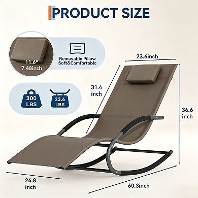 Patio Lounger with Soft Breathable Tesla Fabric