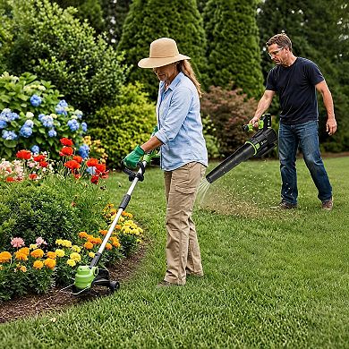 12" 2-in-1 Cordless String Trimmer & Leaf Blower Combo, Battery Powered Lightweight Weed Wacker
