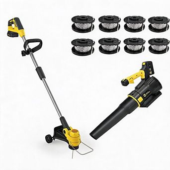 12" 2-in-1 Cordless String Trimmer & Leaf Blower Combo, Battery Powered Lightweight Weed Wacker